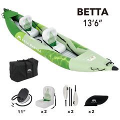 Каяк надувной двухместный с веслами Aqua Marina Betta-412