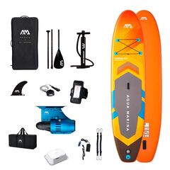 SUP-доска надувная с веслом и плавником с электромотором PF 240S Aqua Marina AMGO 12'0"