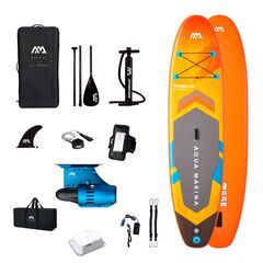 SUP-доска надувная с веслом и плавником с электромотором PF 240S Aqua Marina AMGO 10'10"