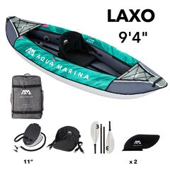 Каяк надувной одноместный с веслом Aqua Marina Laxo-285