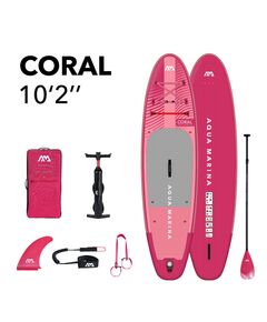 SUP-доска надувная с веслом Aqua Marina Coral (Raspberry) 10'2"