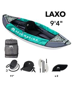 Каяк надувной одноместный с веслом Aqua Marina Laxo-285