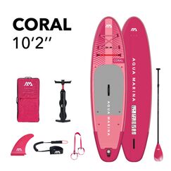 SUP-доска надувная с веслом Aqua Marina Coral (Raspberry) 10'2"