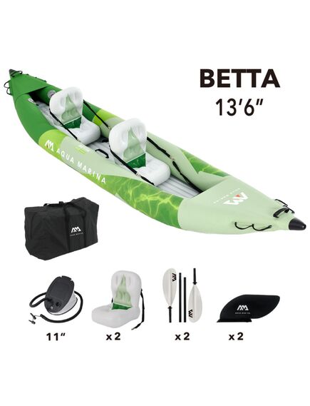 Каяк надувной двухместный с веслами Aqua Marina Betta-412, изображение 2