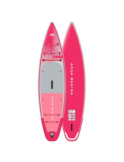 SUP-доска надувная с веслом для туризма Aqua Marina Coral Touring (Raspberry) 11'6", изображение 2