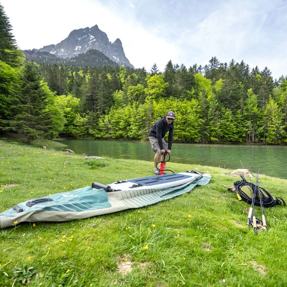 Каяк надувной одно-двухместный для рыбалки Aqua Marina Caliber-398, изображение 17