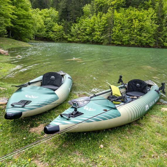 Каяк надувной одно-двухместный для рыбалки Aqua Marina Caliber-398, изображение 19