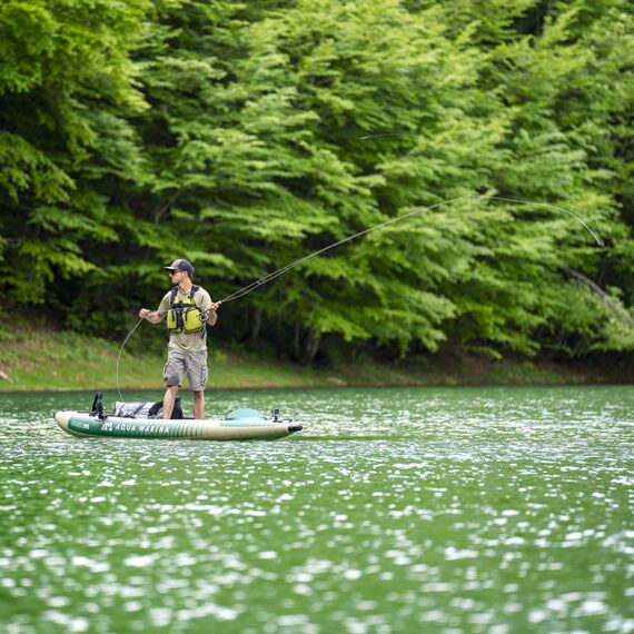 Каяк надувной одно-двухместный для рыбалки Aqua Marina Caliber-398, изображение 20