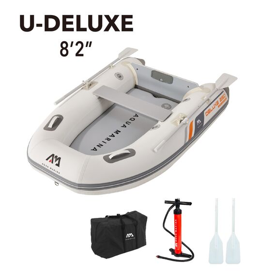 Лодка ПВХ с транцем под мотор Aqua Marina DELUXE U-TYPE Yacht Tender 2.5m with DWF Air Deck