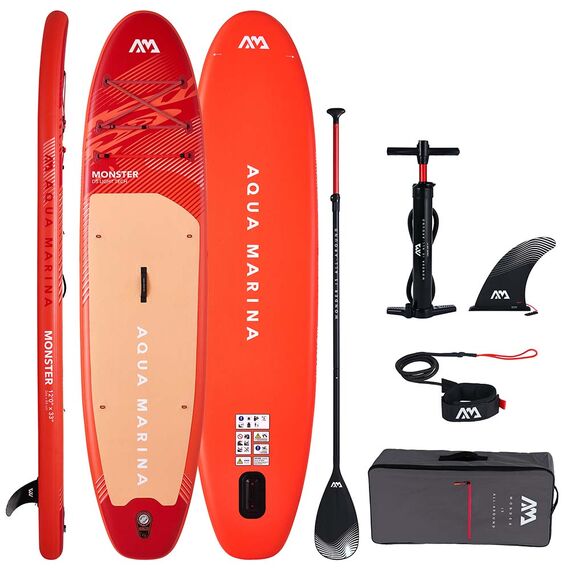 SUP-доска надувная с веслом Aqua Marina Monster (Heat Wave) 12'0"